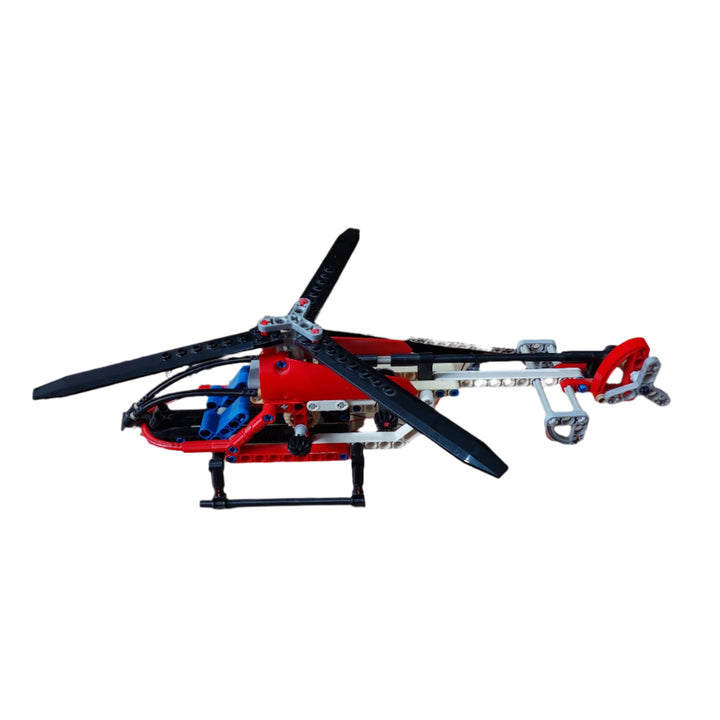 Lego, Turn the gear wheel on this realistic helicopter model to make the main and tail rotors spin together, while another gear operates the working winch to lift heavy loads. You can even rebuild it into a seaplane for even more functional LEGO Technic fun.