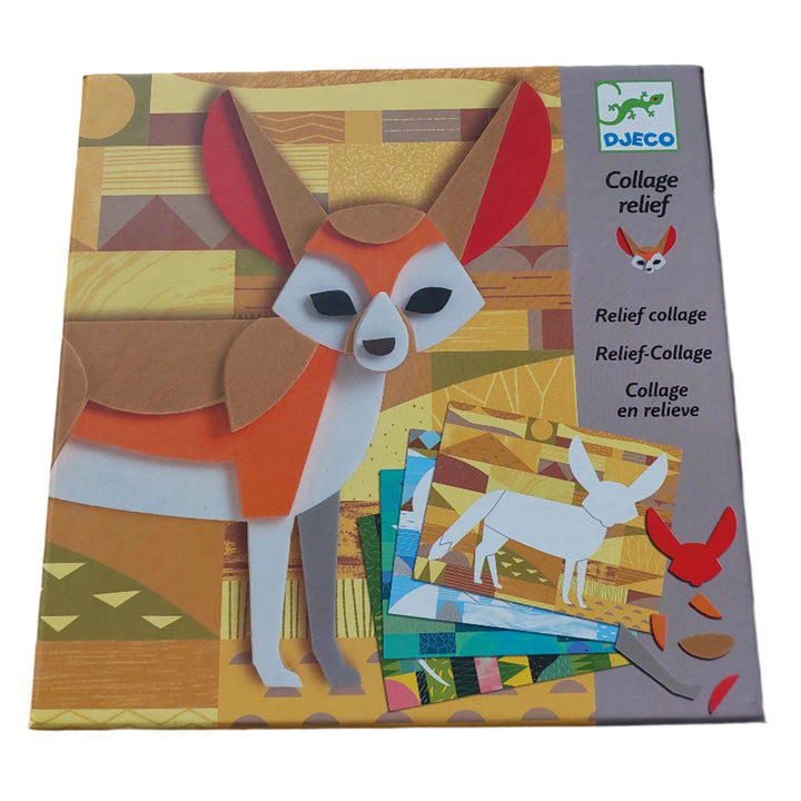 Djeco, Let your children discover the&nbsp;Djeco&nbsp;relief set, adapted to children from 6 to 11 years old, which will make them spend whole afternoons around a superb creative activity ! With the help of the pre-cut and self-adhesive foam pieces, create 4 beautiful paintings inspired by animals in nature.