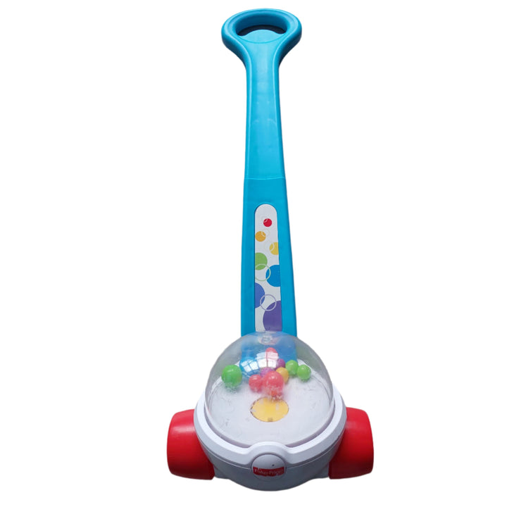 Fisher Price, Fisher-Price Corn Popper, ​Get ready for ball-popping fun, baby! As your baby pushes the Corn Popper toy along, the brightly colored balls excitedly pop around, encouraging your little cruiser to keep walking. And the faster your toddler walks, the faster the poppity-pop action! Where development comes into play: Gross Motor: Little muscles get a big workout as your baby pushes the Corn Popper toy along, exercising their gross motor skills.