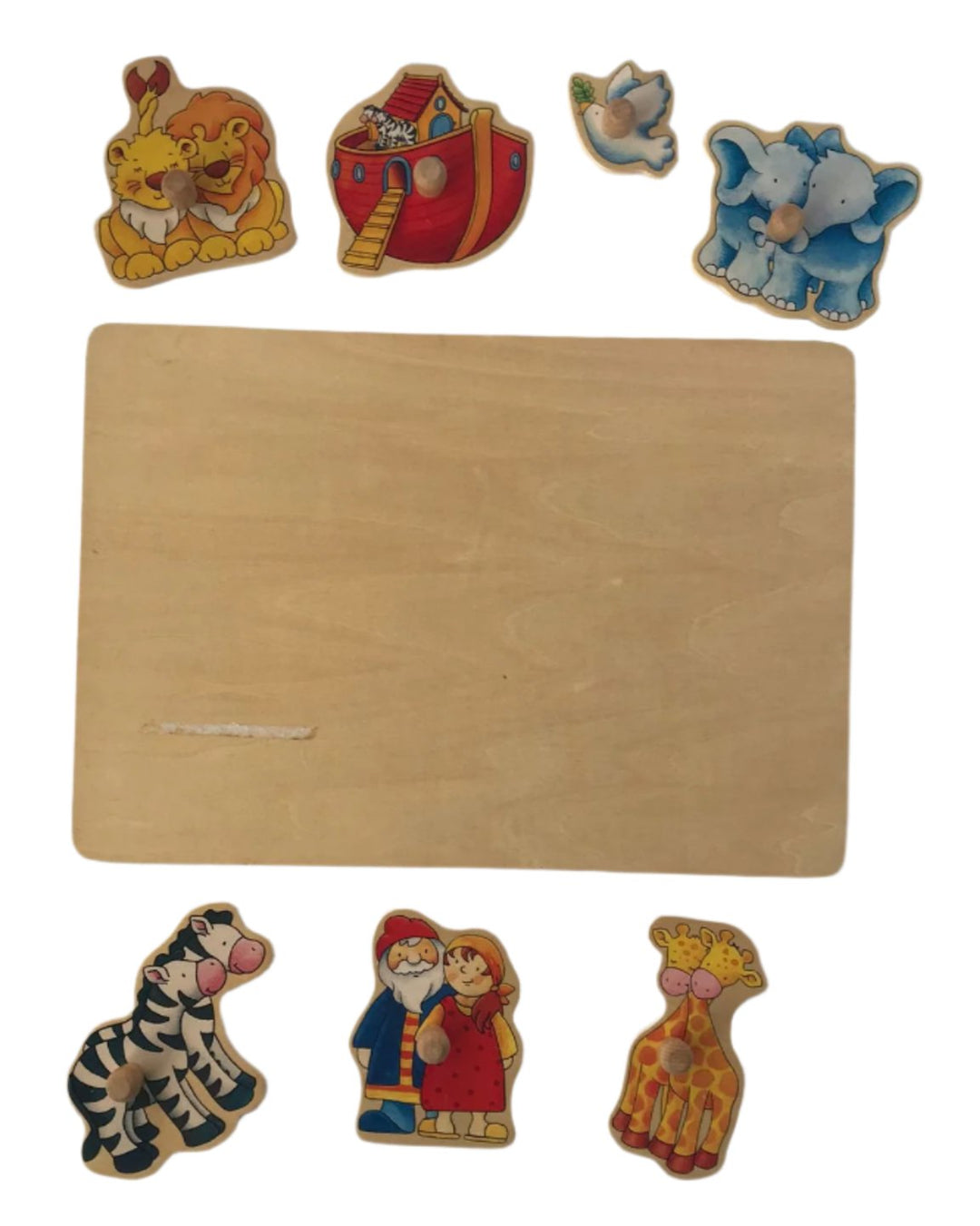 Goki, Noah's Ark wooden puzzle, This puzzle with bright vivid colours and large pieces is specially suitable for children.