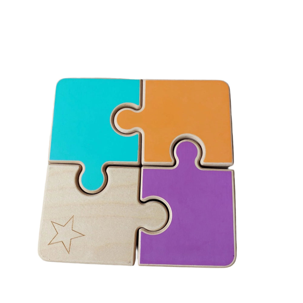 Lovevery, Wooden Jigsaw Puzzle (Companion Play Kit), A puzzle that's easy to hold—and a challenge to solve.