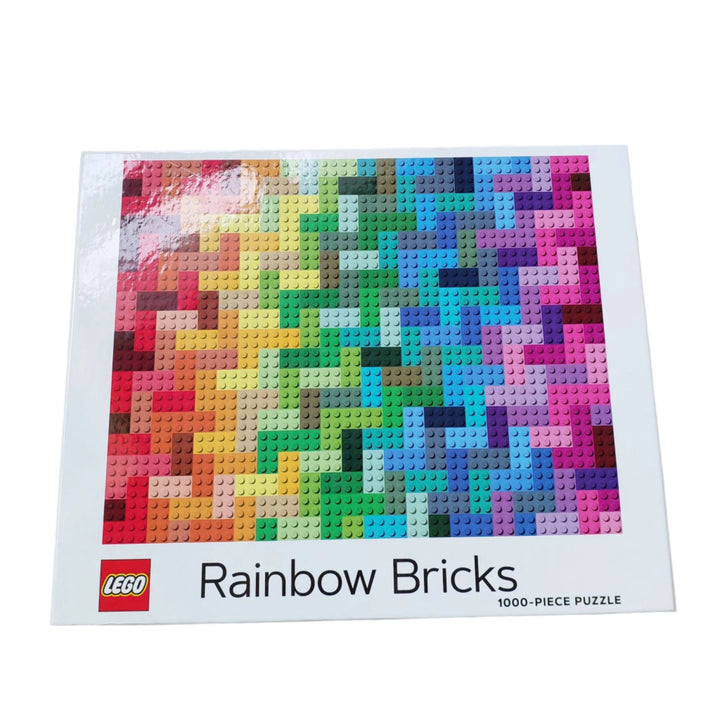 Lego, Rainbow Bricks 1000 piece puzzle, Master Builders, this jigsaw puzzle is the LEGO challenge you’ve been waiting for. With the LEGO Rainbow Brick Puzzle, 1,000 pieces come together to reveal bricks in all shades of the LEGO rainbow—from Bright Red to Earth Blue to Cool Yellow and everything in between. Fun for solo builders or the whole family, this LEGO rainbow will brighten any cloudy day.