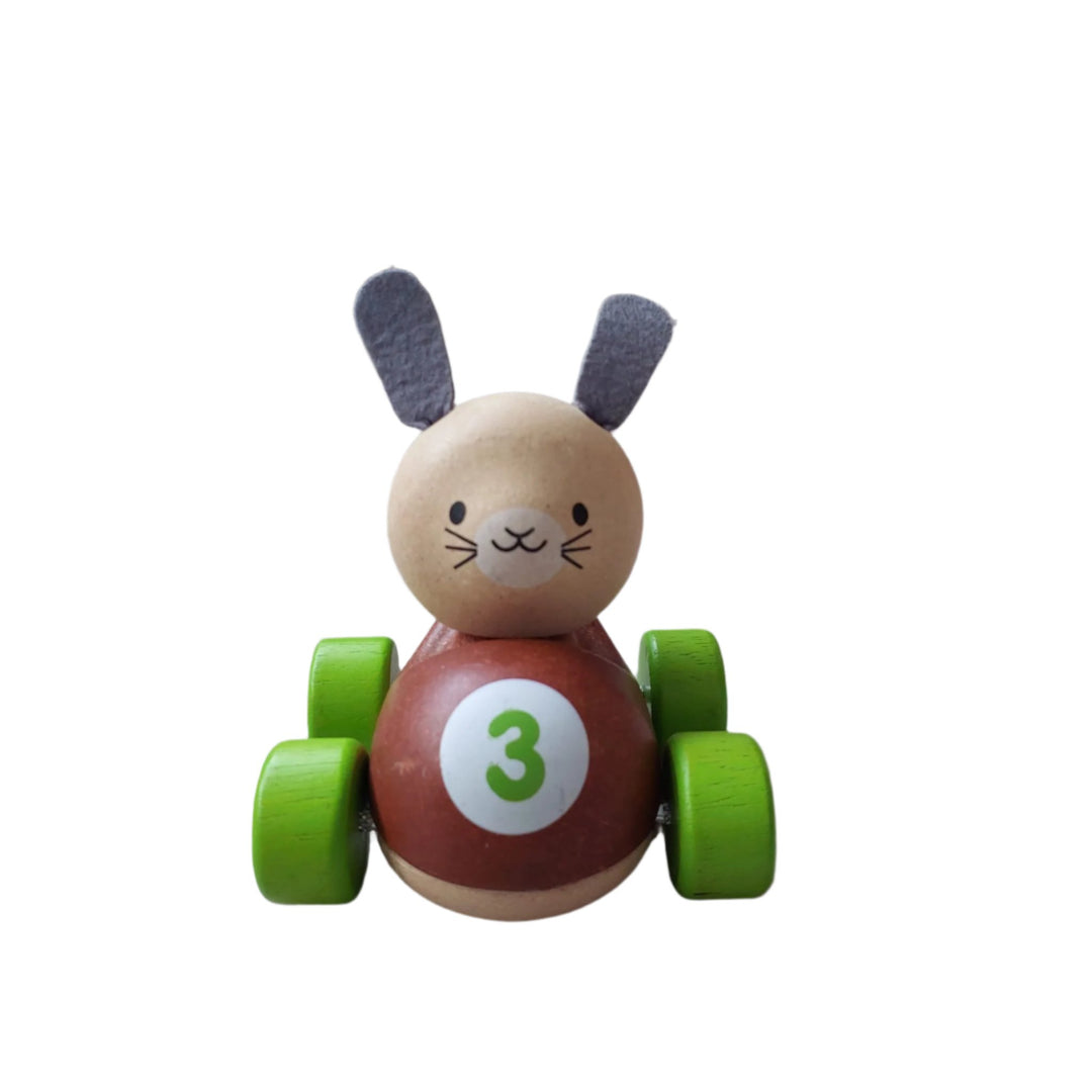 The bunny racer has a great curvy design which is easy for children to hold and push. Made from sustainable rubber wood and coated with a non-toxic finish,