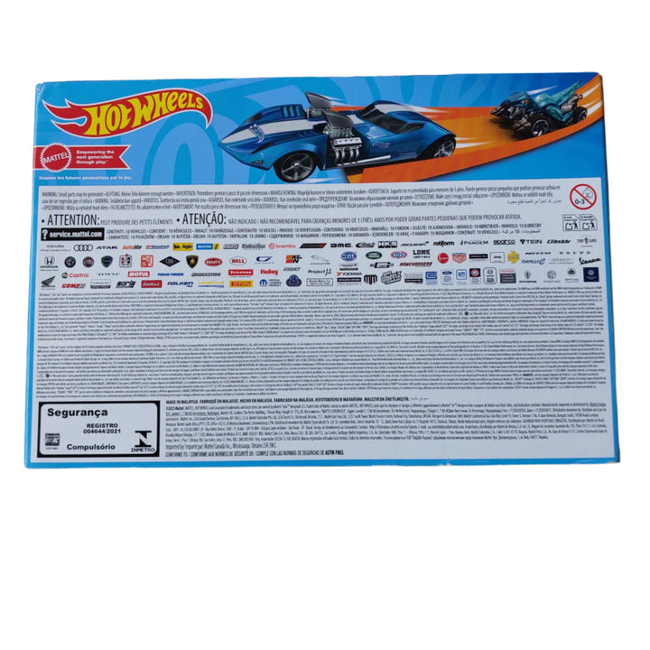 Hot Wheels, Hot Wheels 10 Pack, Creative & Imaginative Play, This 10-Pack of die-cast race cars is perfect for accelerating a collection of extremely fast Hot Wheels vehicles. In addition to seven Hot Wheels originals, such as the El Segundo Coupe and Group C Fantasy for high-octane styling, it offers three fully licensed vehicles: a 1:64 size Corvette Greenwood, a Lamborghini Centenario Roadster, and a McLaren Speedtail. For any occasion, this multipack makes a thoughtful present. Decorations and colours c