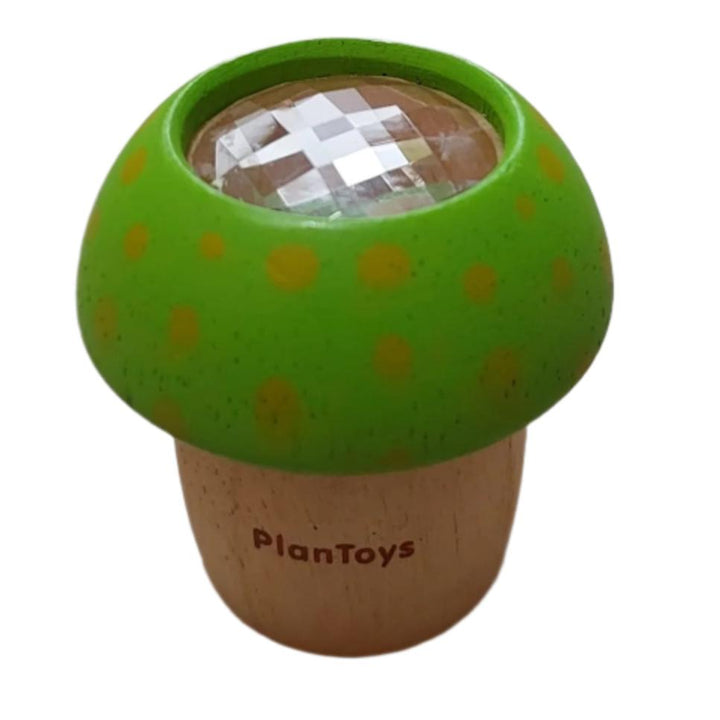 Plan Toys, Mushrooom Kaleidoscope, Add a blast of colours to your surroundings and watch as the world around you erupt into rainbows like never before!