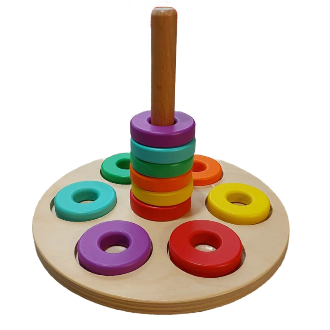 Lovevery, Flexible Ring Stacker (The Babbler Play Kit - Months 13, 14, 15), Stack, unstack, push, and watch the rings roll while learning about spatial relationships and depth perception.