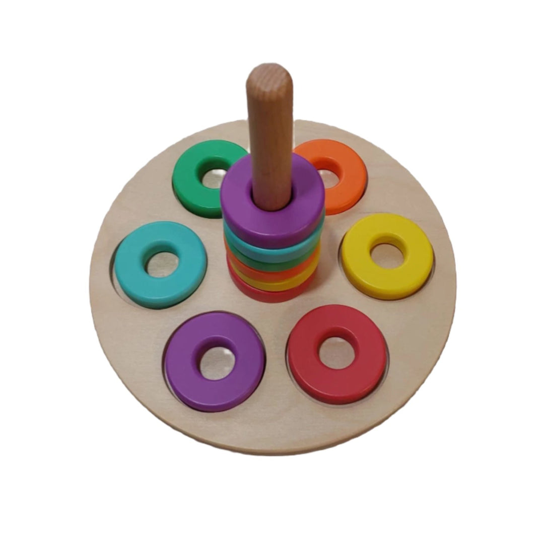 Lovevery, Flexible Ring Stacker (The Babbler Play Kit - Months 13, 14, 15), Stack, unstack, push, and watch the rings roll while learning about spatial relationships and depth perception.