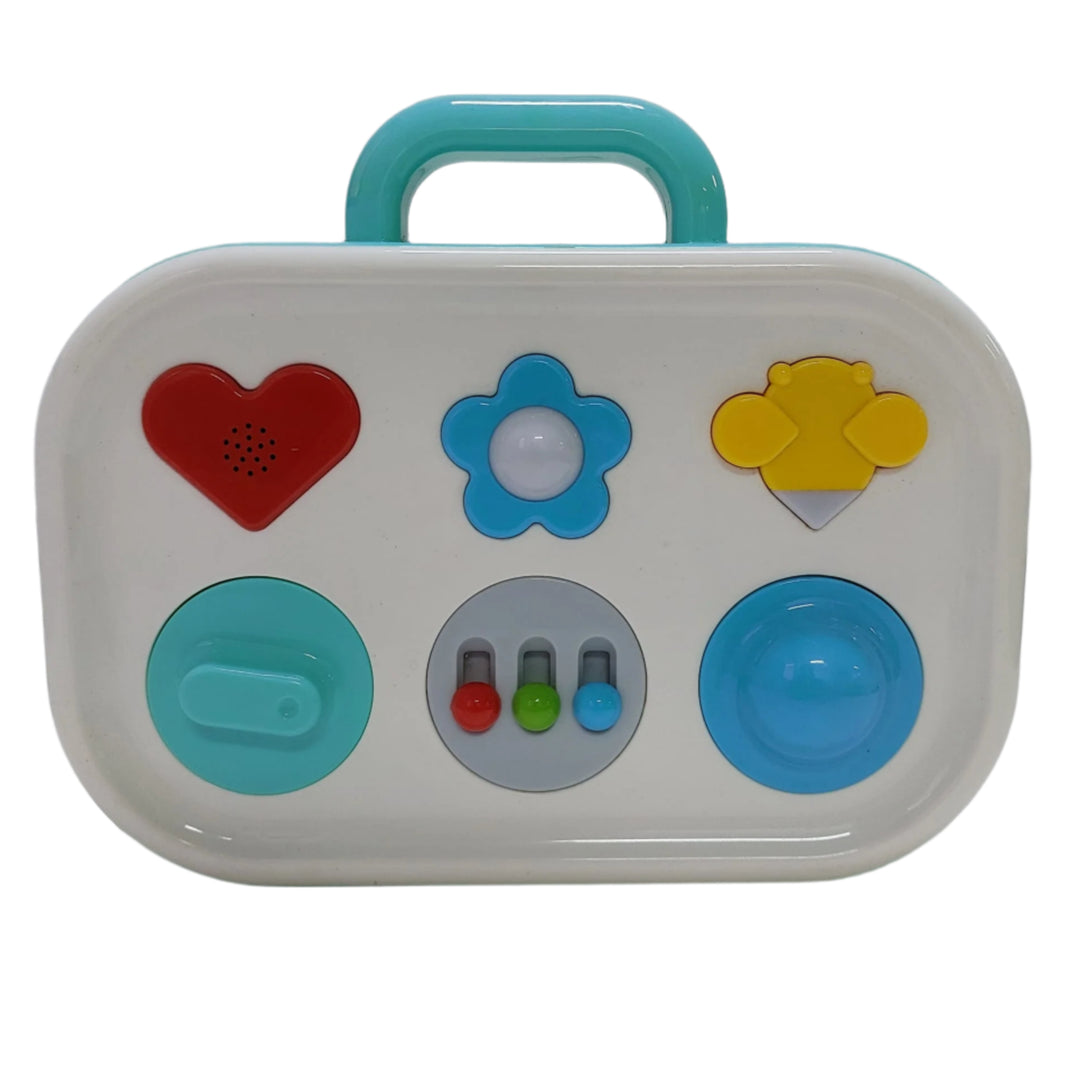 Kid O, Kid O Early Learning Light and Sound Activity Board, The Kid O toys activity board will stimulate the senses of the inquisitive baby with a series of tactile activities that will provide hours of engaging play. Through exploration and discovery, the child learns to control the actions of this high Tech busy box. They experience and learn about the concepts of cause and effect and action/reaction and develop basic reasoning skills.