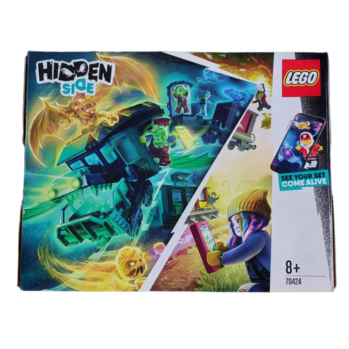 Lego, Lego hidden side 70424, Immerse kids in the ultimate augmented-reality play experience with this exciting LEGO Hidden Side 70421 Ghost Train Express playset. This awesome toy combines a buildable LEGO model with an augmented reality app to deliver a fully interactive play experience. Download the Hidden Side app and scan the model with a phone to make it come alive – interacting with the model makes things happen in the app.