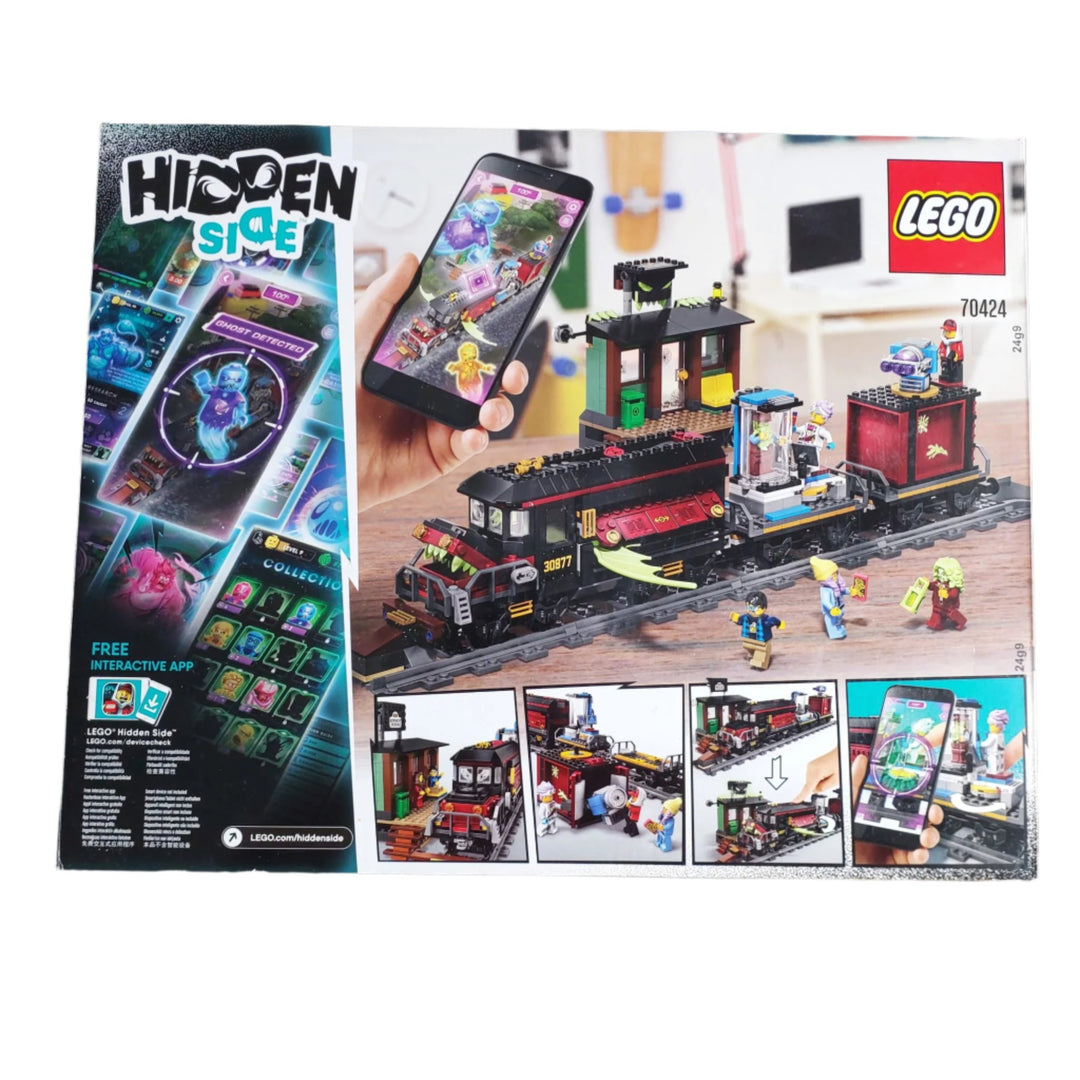 Lego, Lego hidden side 70424, Immerse kids in the ultimate augmented-reality play experience with this exciting LEGO Hidden Side 70421 Ghost Train Express playset. This awesome toy combines a buildable LEGO model with an augmented reality app to deliver a fully interactive play experience. Download the Hidden Side app and scan the model with a phone to make it come alive – interacting with the model makes things happen in the app.