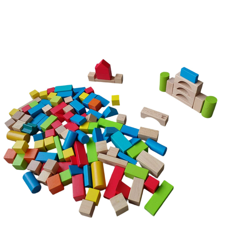 Hape, Spiraling towers reach new heights with these best-selling, delightful Maple Blocks from Hape toys! Kids will spend hours delighted as they discover their own engineering ingenuity. Perfect for time spent one-on-one with parents, as well as for social play with friends, or even imaginative time alone. These sturdy and well-designed blocks are the perfect first block set for babies and toddlers, with style designed to endure.