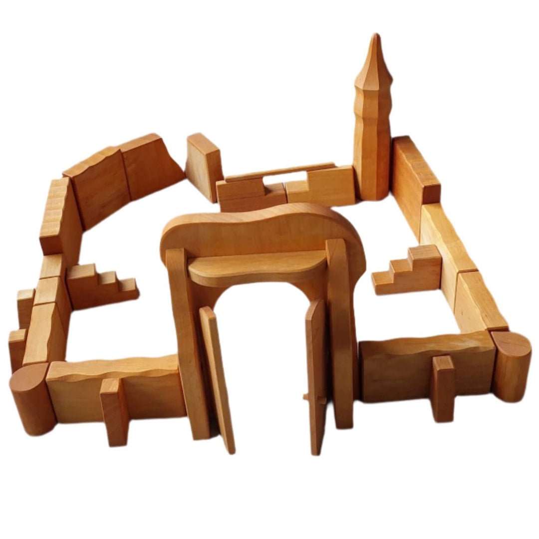 Ostheimer, Basic Assortment Castle - 24 Piece, Cognitive & Motor Skills, Youngsters enjoy building their own imaginary worlds. Quickly, a whole complex of castles is constructed.