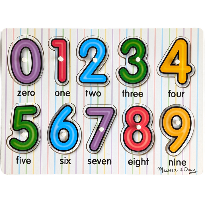 Numbers Lift & See Peg Puzzles