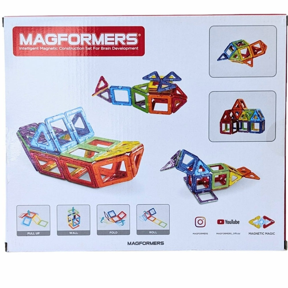 Magformers, 30 Pieces Rainbow, STEM & Critical Thinking, Create 3D Structures From 2D Nets With The Award-Winning Rainbow 30Pc Set.
Use Squares And Triangles To Build Houses, Towers And Our ‘Magic Ball’. Learn To Build Using Combine, Roll And Pull-Up Techniques And See What Your Imagination Can Create!