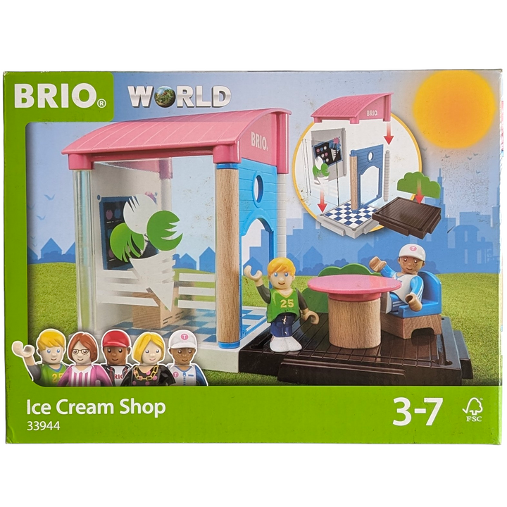 BRIO, Ice Cream Shop, Social & Emotional Development, Have you ever dreamed of your own ice cream shop. Who wants to buy one. Please line up.