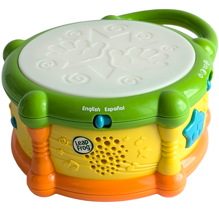 Leapfrog, Learn and Groove Color Play Drum, Cognitive & Motor Skills Development, Tap into learning fun with the Learn & Groove Color Play Drum. As children play along to classical, marching or salsa beats, they will learn about colours, counting and opposites in both English and Spanish.