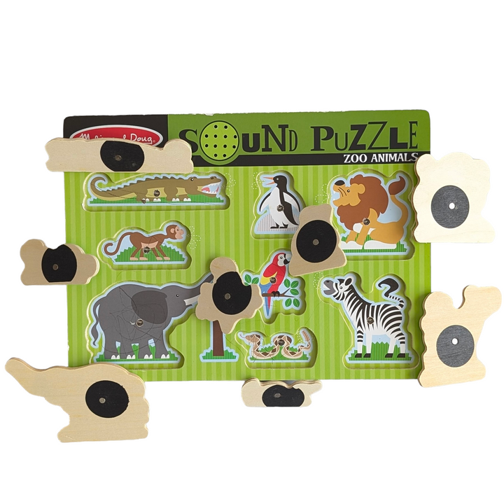 Melissa & Doug, Zoo Animals Sound Puzzle, Cognitive & Motor Skills Development 