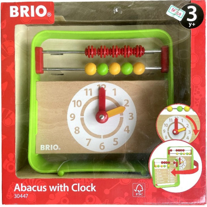 BRIO, Abacus With Clock, STEM & Critical Thinking, Classic toy for an early and playful introduction to numbers, counting and learning to tell time. Made of beech-wood and plastic, with ten colorful beads and a clock with moveable hands. This is a truly toy to keep as your child grows. BRIO creates innovative, high-quality and well-designed toys with clean, simple designs that spark children's creativity and imagination while encouraging and supporting each stage of their development. 