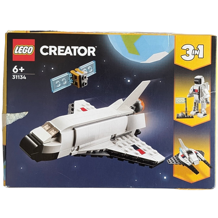 Lego , Creator 3 in 1 31134 Spaceship , STEM & Critical Thinking, Enjoy amazing intergalactic adventures with 3 different LEGO® space toys in 1 playset. Launch into orbit with a Space Shuttle and its extendable satellite. Later, rebuild it into an astronaut with posable arms and legs – ready to conquer planets – or rebuild it again into a supercool spaceship with moving wings. The play possibilities among the stars are endless with this fantastic 3in1 set.