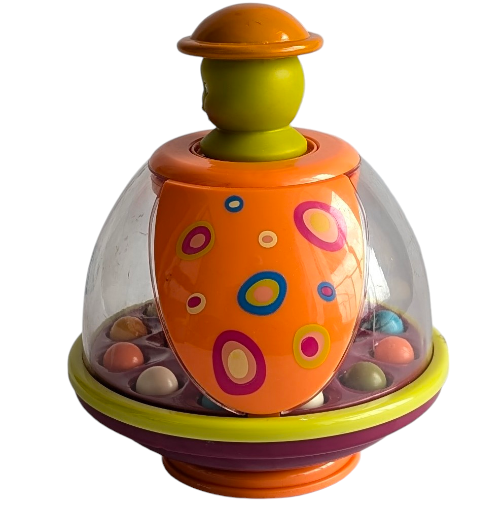 Btoys, Ladybug Ball Popping Poppitoppi Toy, Sensory & Language Development , To make Poppitoppy pop, turn the top knob! Twenty vibrant balls are included with this ladybird tumble toy; simply push her head to watch them all burst into action! Youngsters will enjoy watching Poppitoppy vanish and reappear, and any inquisitive child will be enthralled by the mirrored surface within.