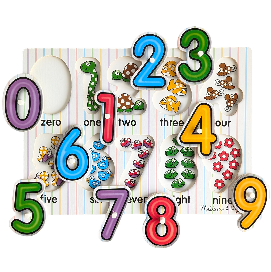 Numbers Lift & See Peg Puzzles