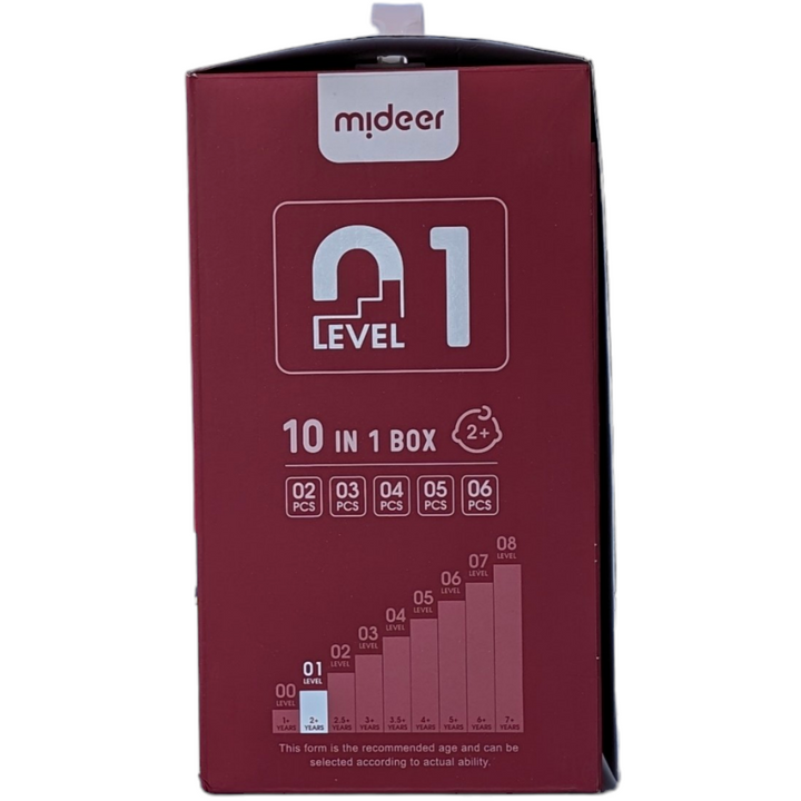 Mideer, Level Up Level 1 Puzzle - 10 in a Box, Cognitive & Motor Skills Development, mideer Level Up! Puzzles series have 8 levels in total. The number of puzzle pieces increases level by level to fit kids' intellectual development and activate kids' brains in all aspects. Pictures start from a single animal to complex scenes to enhance the kids' cognition step by step. Spark kids' imaginations through various painting styles of art. Smooth & burr-free edges encourage safe hands-on play & learn. 

Level 1