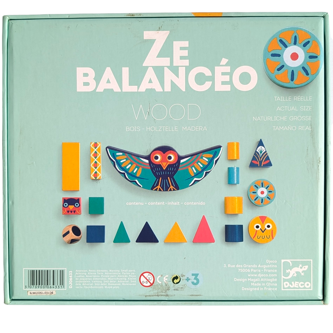 Djeco, ZE BalanceO Blocks, Cognitive & Motor Skills Development, Djeco Ze Balanceo Blocks is a wonderful wooden rocking owl stacking game. It offers a great way for your child to improve their agility, eye to hand coordination and construction skills. Keep building the blocks securely and balance them well to prevent tumbling down. This will be the perfect gift for children.