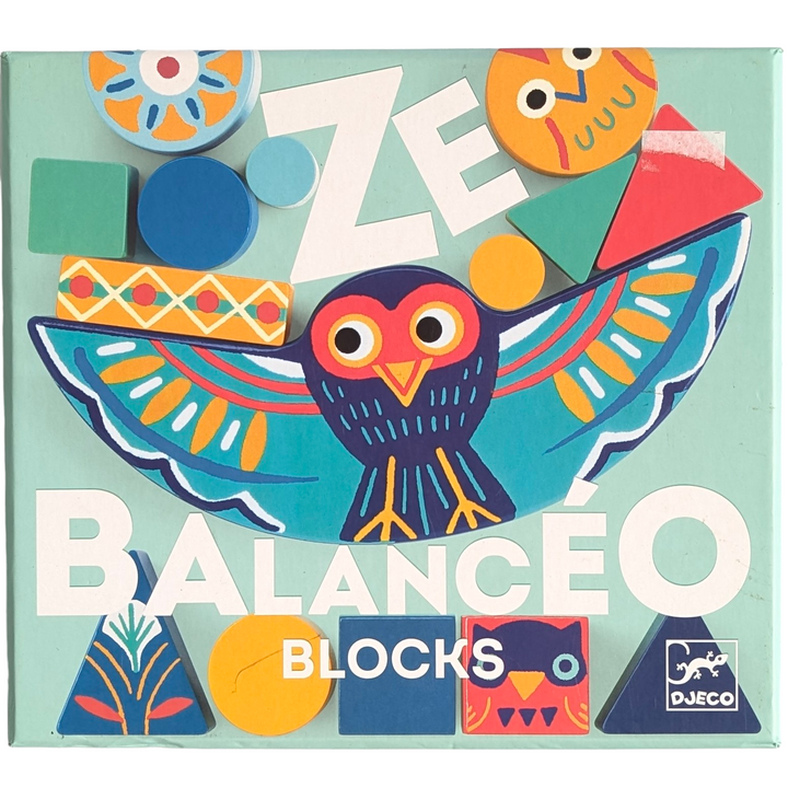 Djeco, ZE BalanceO Blocks, Cognitive & Motor Skills Development, Djeco Ze Balanceo Blocks is a wonderful wooden rocking owl stacking game. It offers a great way for your child to improve their agility, eye to hand coordination and construction skills. Keep building the blocks securely and balance them well to prevent tumbling down. This will be the perfect gift for children.