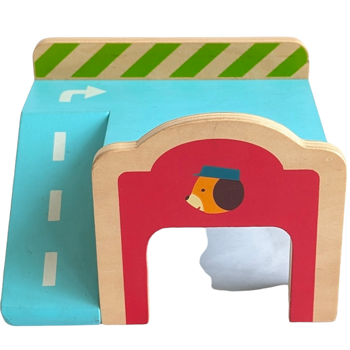 Djeco , Mini Garage , Cognitive & Motor Skills Development, This Djeco mini wooden garage is perfect for little hands to play with.

Made from smooth, polished wood it comes with 3 chunky wooden vehicles.  The wooden garage has 2 floors and the top floor has a ramp leading down to the ground.  Measuring 17 x 11.5 x 15 cm this is an ideal size for young toddlers and the wooden vehicles are easy to hold. 