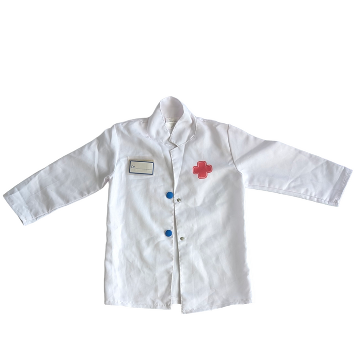 Learning Resources, Pretend & Play Doctor Set, Social & Emotional Development, Your little healer will love pretending to be a doctor with this set. The coat is easy to put on and take off using the kid-friendly snaps. Comes with a write & wipe name tag. Fits most children ages 3-6.